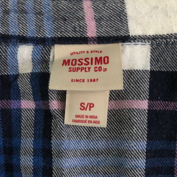 Plaid Flannel Button Down Shirt - Pearl Snaps - Size Small Petite - Mossimo - Picture 3 of 3